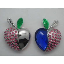 Кристалл в форме сердца USB-палки USB Диаманта для свадебного подарка (ES058)